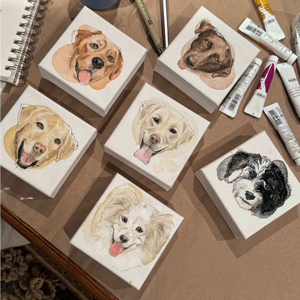 Custom Dog Portrait Canvas Art